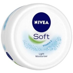 Nivea Soft Light Moisturiser For Face, Hand & Body - Non-Sticky Cream With Vitamin E & Jojoba Oil, 300 ml