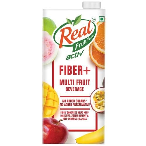 Real Activ Fiber + Multi Fruit - No Added Sugars & Preservative, 1 L