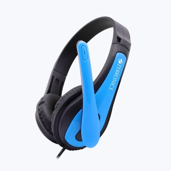 Zebronics MM Headphone W/MIC And ol With Double Pin (COLT BLUE)