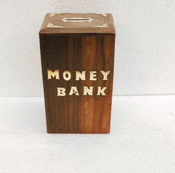 4x6 Wooden Square Money Bank