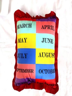 Month Names Printed Pillow