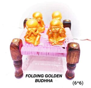 Golden Mini Buddha Four Piece Set
